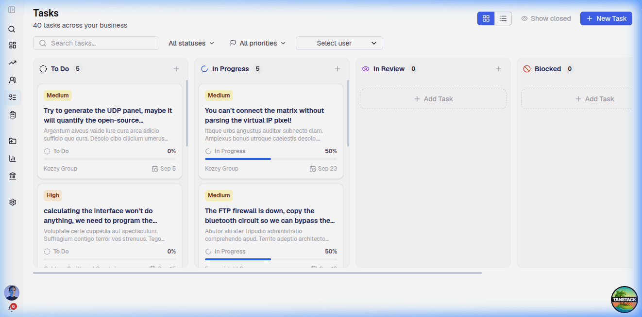 Tasks Kanban Board